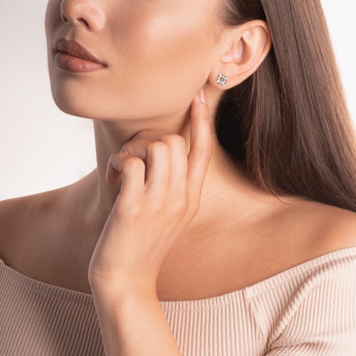 Kolczyki róża wiatrów Savicki: złote, diamenty